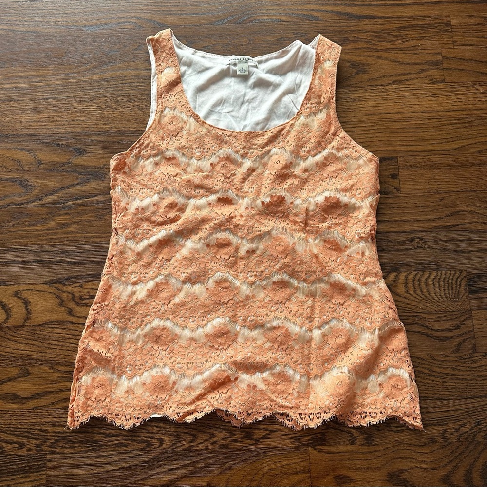 Banana Republic Peach Lace Tank Top